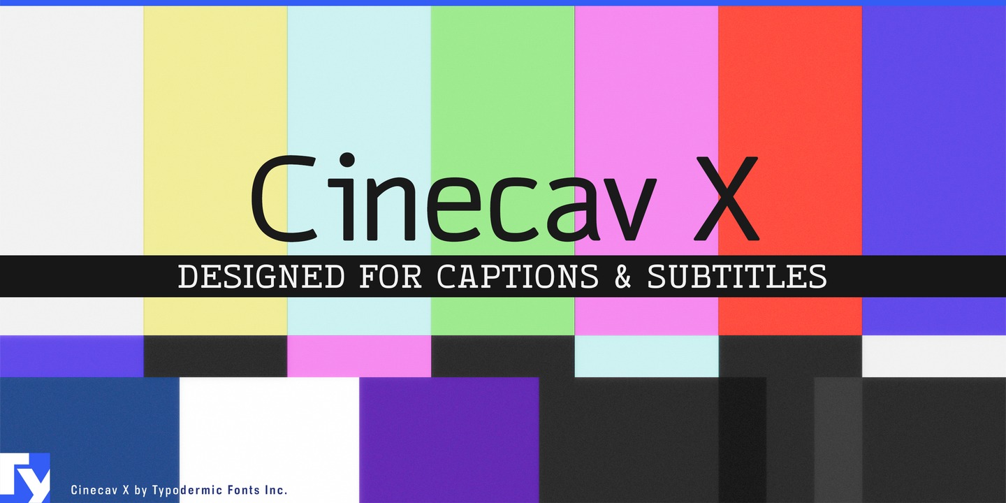 Пример шрифта Cinecav X